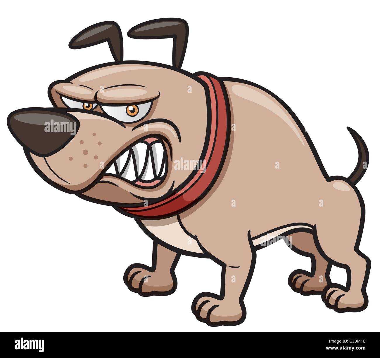 Illustrazione Vettoriale di arrabbiato cane Cartoon Illustrazione Vettoriale