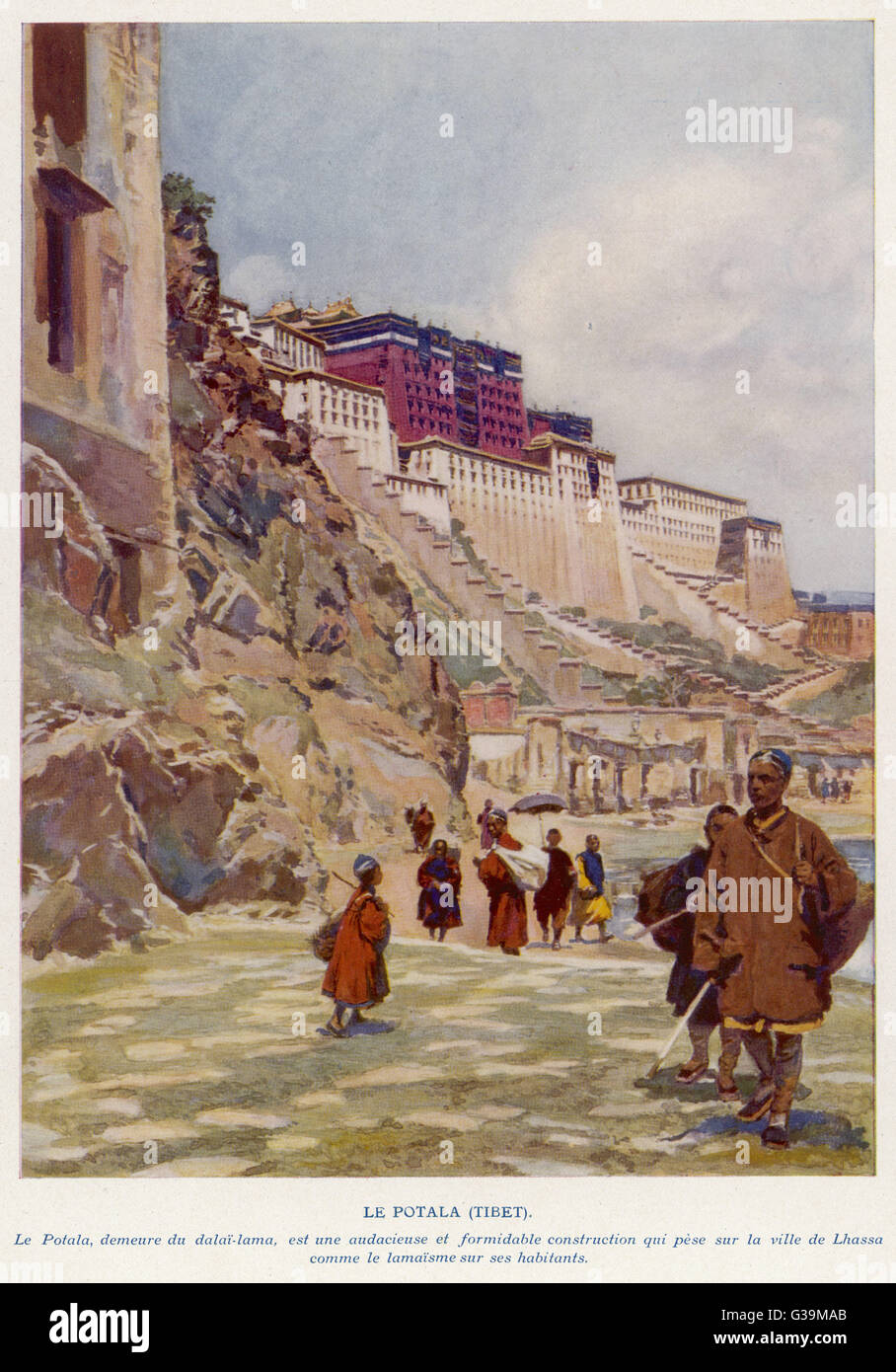 Cina - Tibet - Potala - circa 1910 Foto Stock