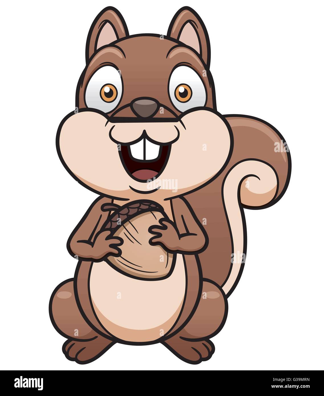 Illustrazione Vettoriale di scoiattolo Cartoon Illustrazione Vettoriale