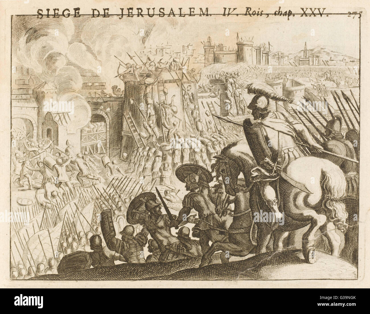 Nabucodònosor re di Babilonia, prende e loots Gerusalemme, rendendo schiavi dei suoi abitanti e di portarli indietro a Babilonia Data: 587 BC Foto Stock