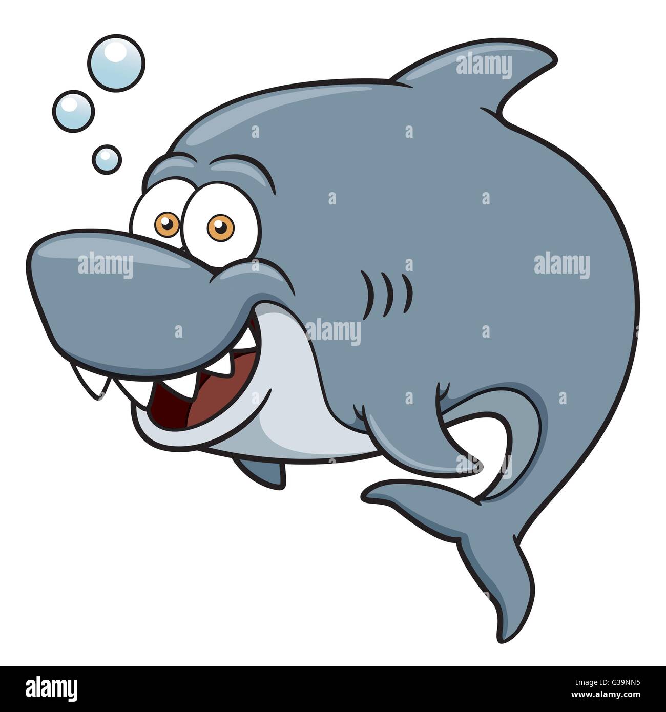 Illustrazione Vettoriale di Cartoon Shark Illustrazione Vettoriale