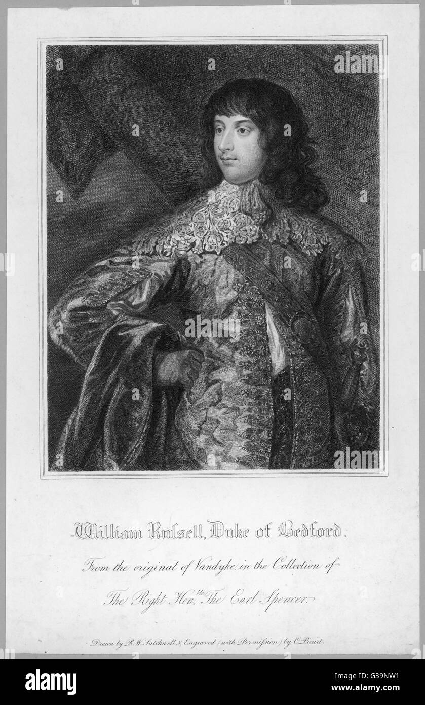 William Russell, Duca di Bedford, dopo Van Dyck Foto Stock