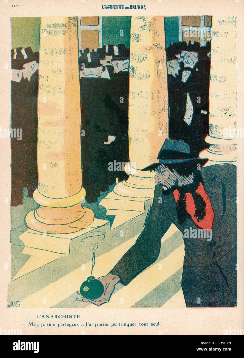 L'anarchico impianti di una bomba. Data: 1909 Foto Stock L'anarchico impianti di una bomba. Data: 1909 Foto Stock