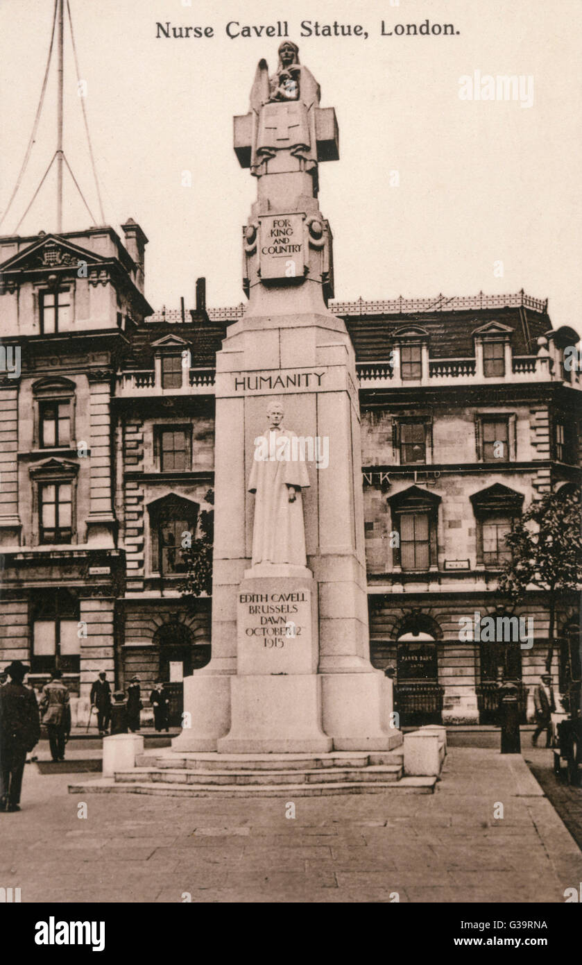 MONUMENTO EDITH CAVELL Foto Stock