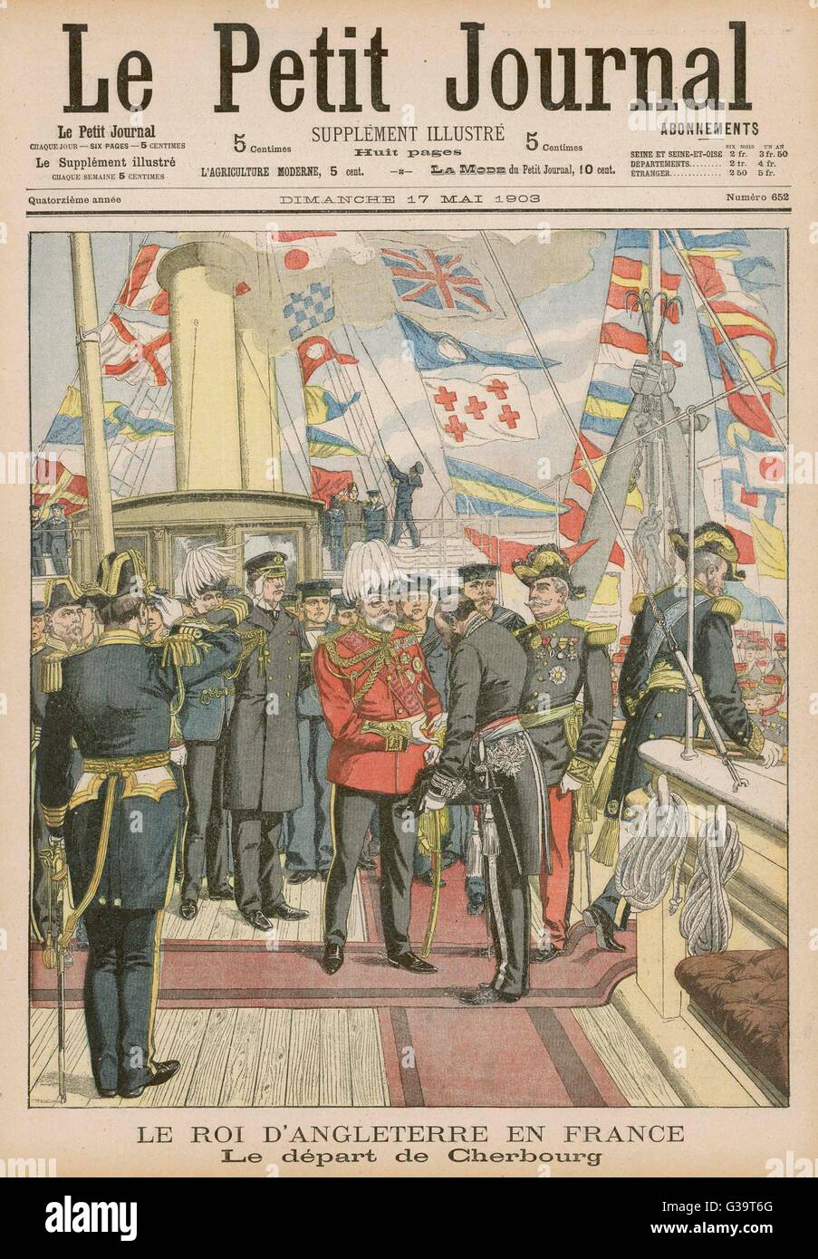 Edoardo VII visita francese 1903 Foto Stock