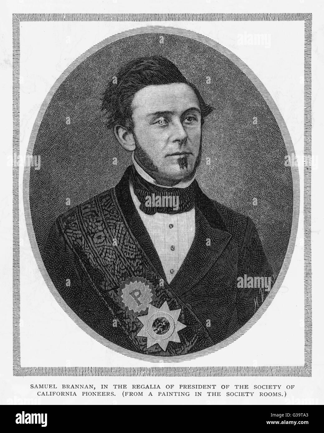 SAMUEL BRANNAN Leader della colonia di Mormoni a San Francisco nel 1846; fatti fortuna durante la California Gold Rush data: 1819 - 1889 Foto Stock