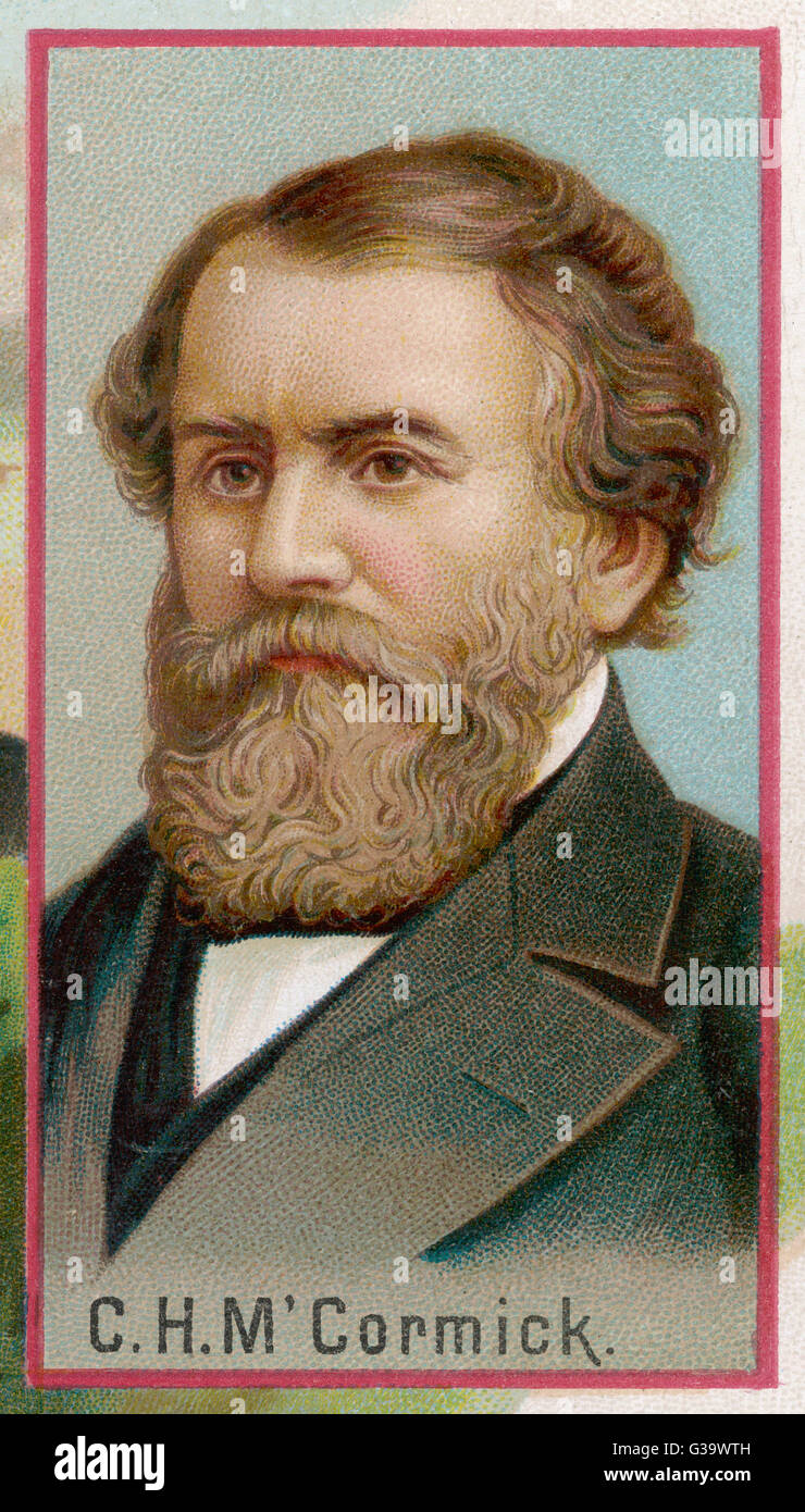 CYRUS HALL MCCORMICK inventore americano e industriale, più noto per la sua mietitrice data: 1809 - 1884 Foto Stock