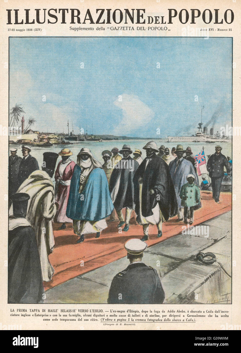 HAILE SELASSIE IN ESILIO Foto Stock