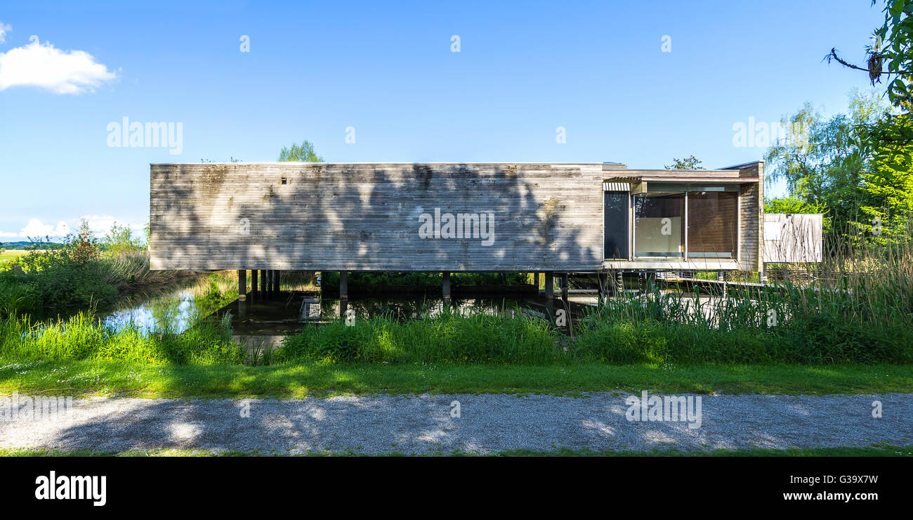 Il lago Federsee Museum di Bad Buchau vicino a Biberach, Wurttemberg, Germania. Foto Stock