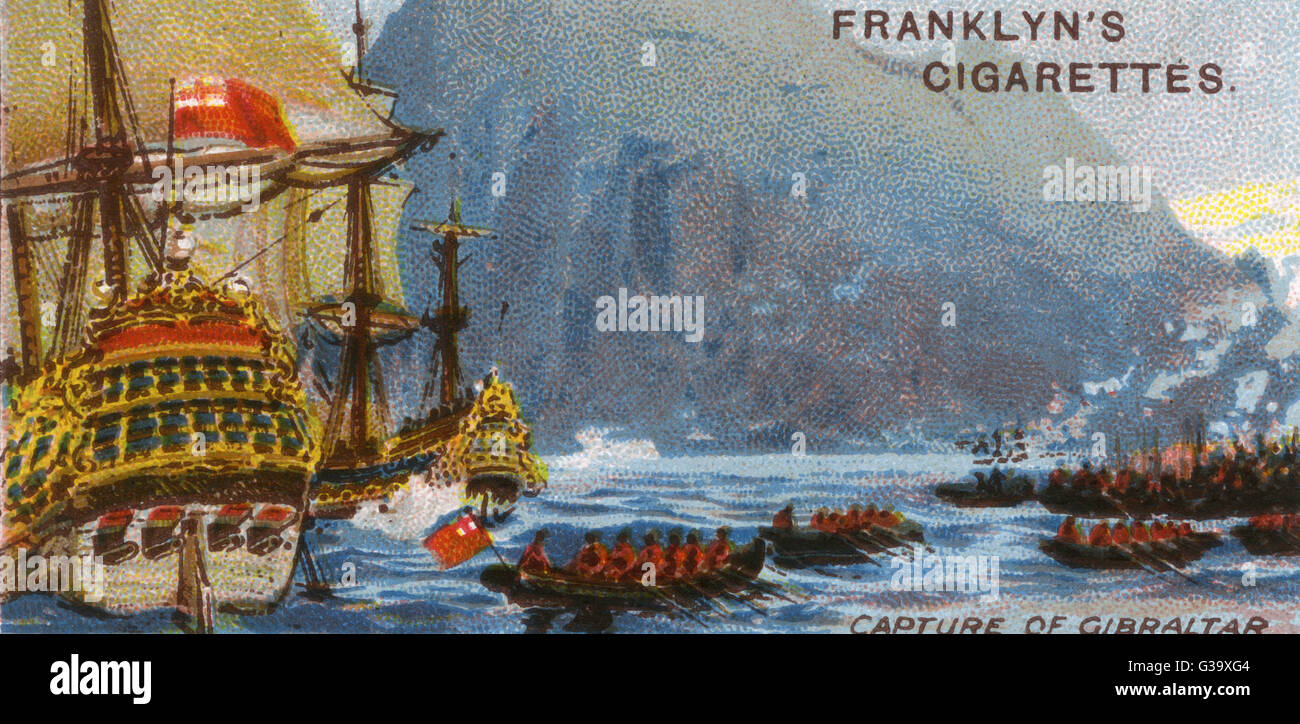 GLI INGLESI PRENDONO GIBILTERRA Foto Stock