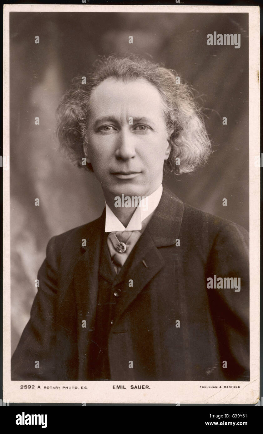 EMIL SAUER musicista tedesco data: 1862 - 1942 Foto Stock
