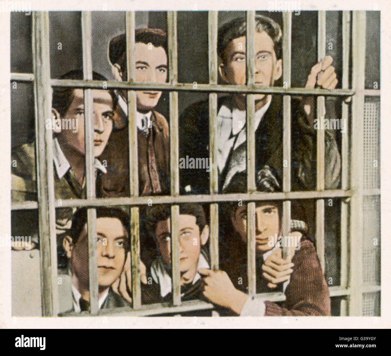 AGITATORI DIETRO LE BARRE Foto Stock