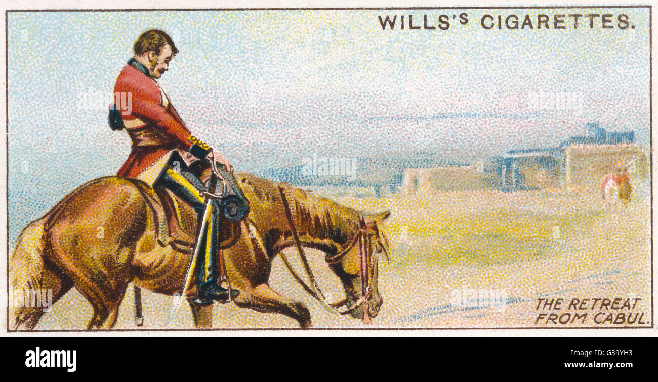 British ritiro da Kabul - Dott.ssa Brydon è l'unico sopravvissuto. Data: gennaio 1842 Foto Stock