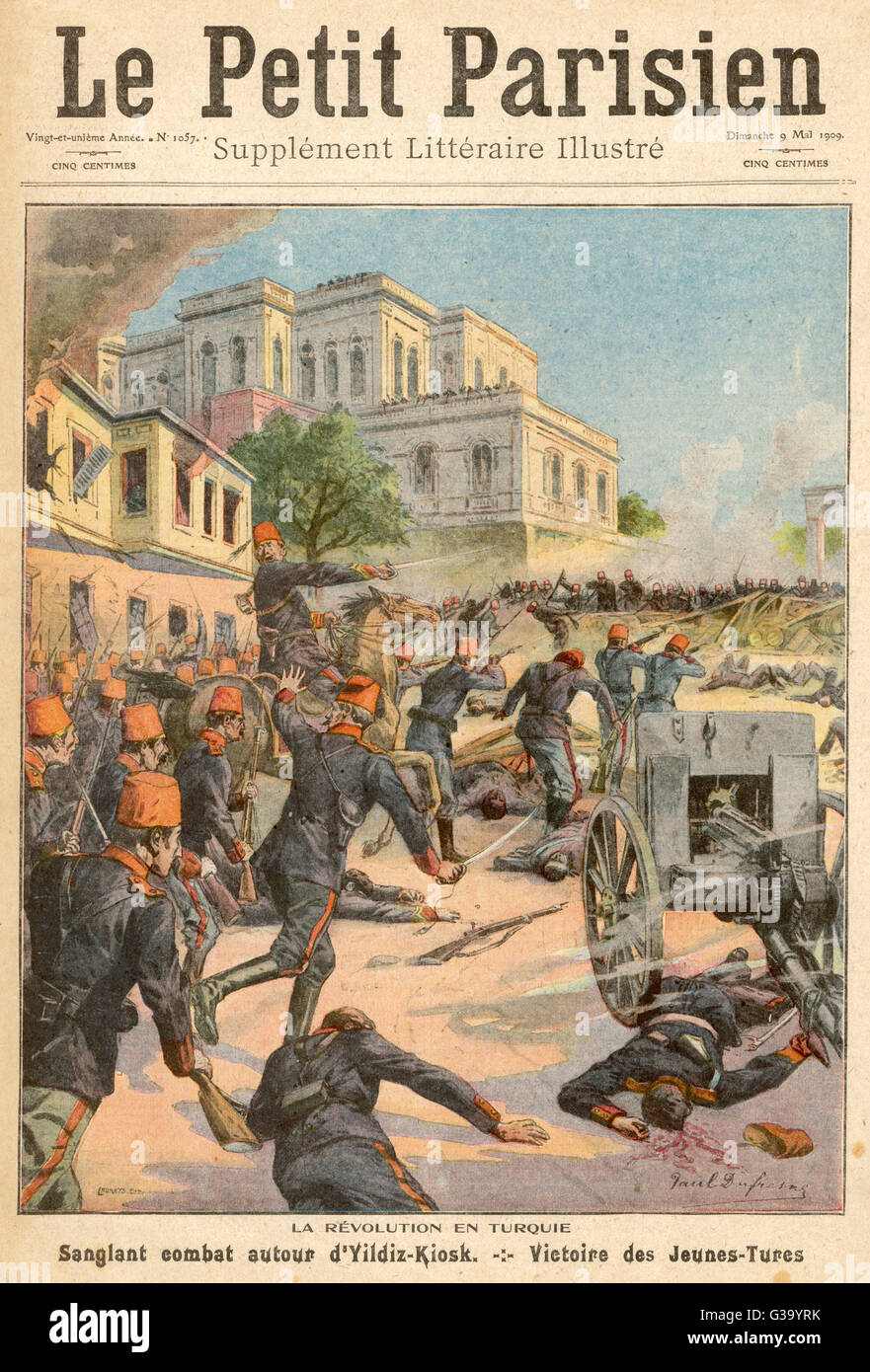 I giovani turchi vittorioso a YildizKiosk. Data 1909 Foto stock Alamy