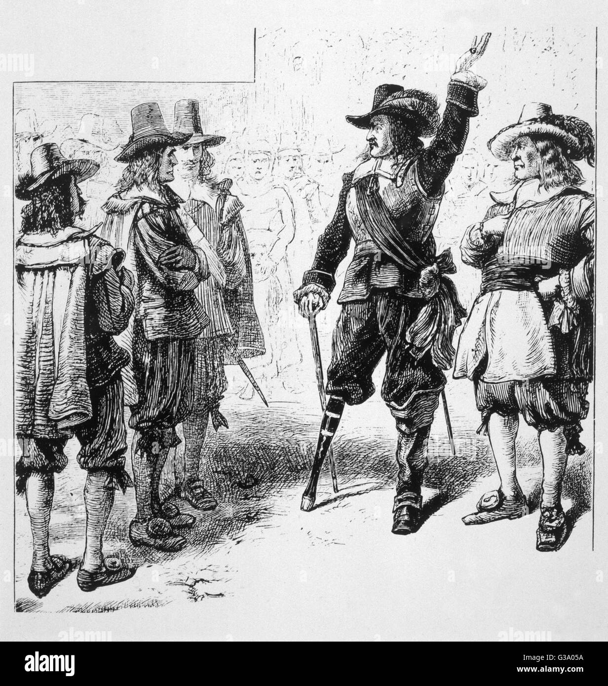 Peter Stuyvesant arriva come governatore di New Amsterdam data: 1647 Foto Stock