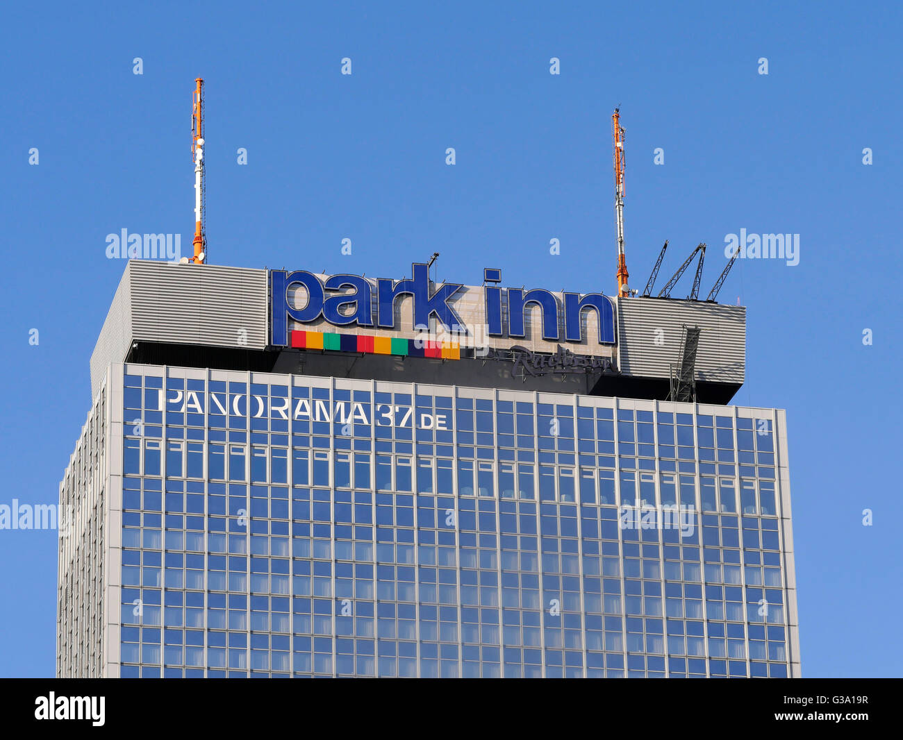 Park Inn Hotel, Alexanderplatz Mitte di Berlino, Germania. Foto Stock