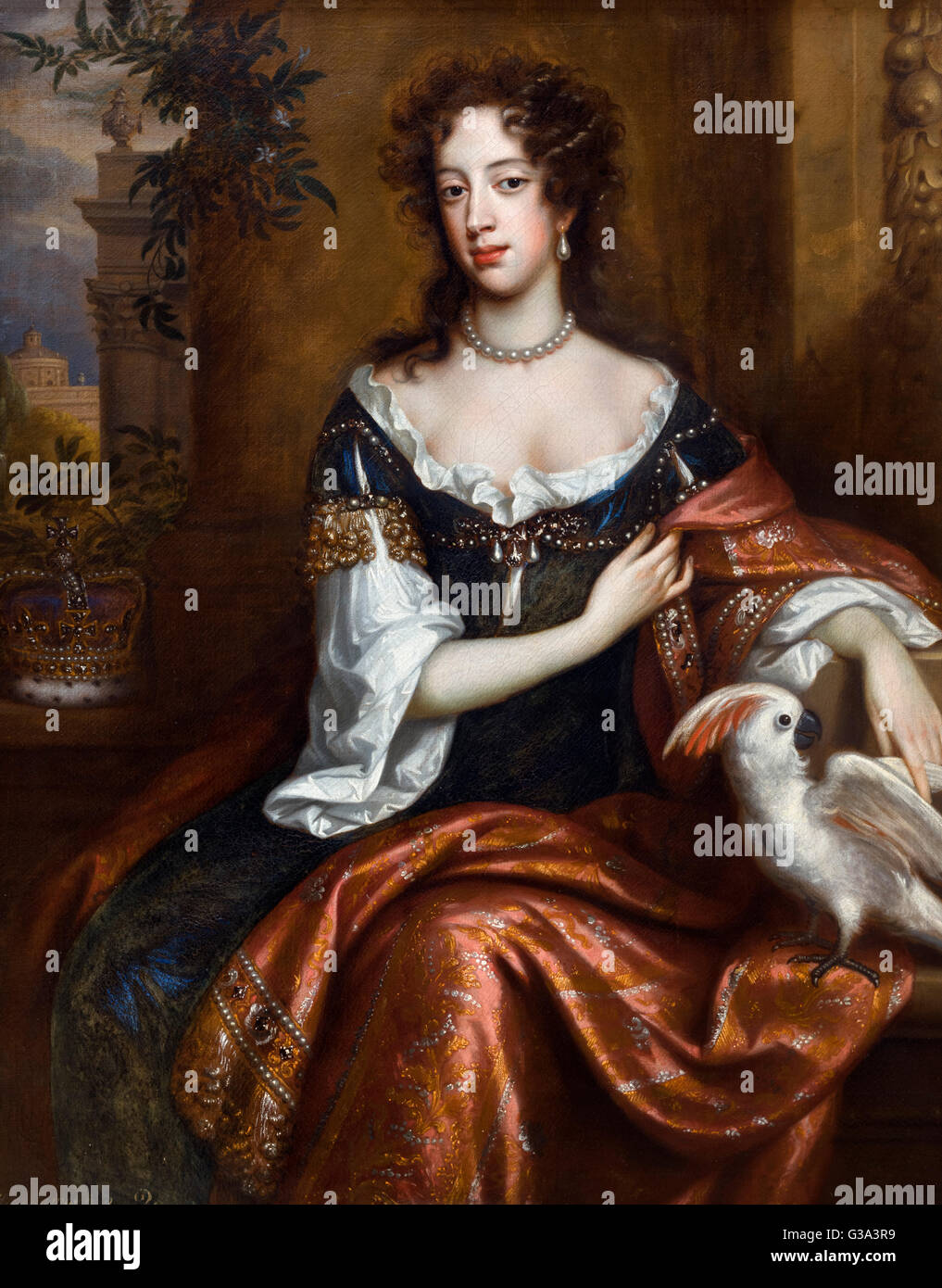 Maria di Modena (Maria Beatrice Anna Margherita Isabella d'Este; 1658-1718), regina consorte da 1685-1688, come la seconda moglie di Giacomo II e VII. Ritratto di Willem Wissing, olio su tela, 1687. Foto Stock