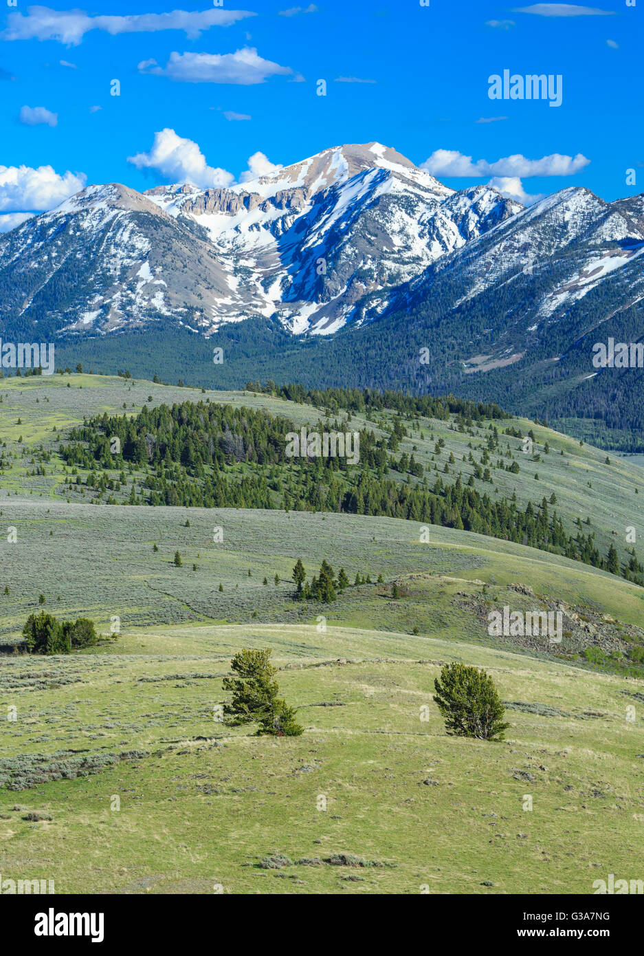 Montare jefferson e picchi in Centennial suddetta gamma red rock passano vicino a lakeview, montana Foto Stock