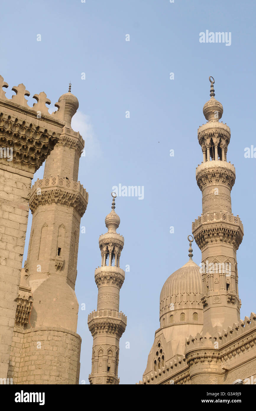 Sultano Hassan complesso e Moschea di ar-Rifai, Cairo Foto Stock
