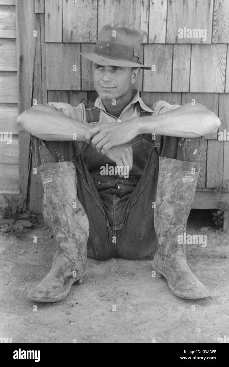 Farmer su vale-Owyhee progetto di irrigazione. Malheur County, Oregon Foto Stock