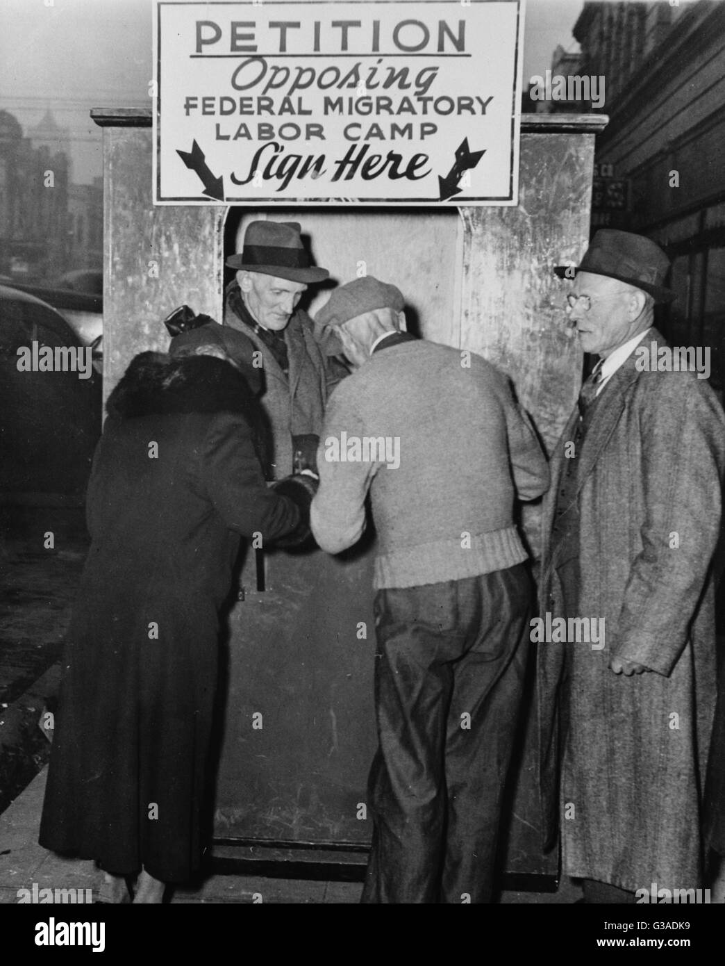 Opposizione ai campi di lavoro migratori del governo. Portland, Oregon Foto Stock