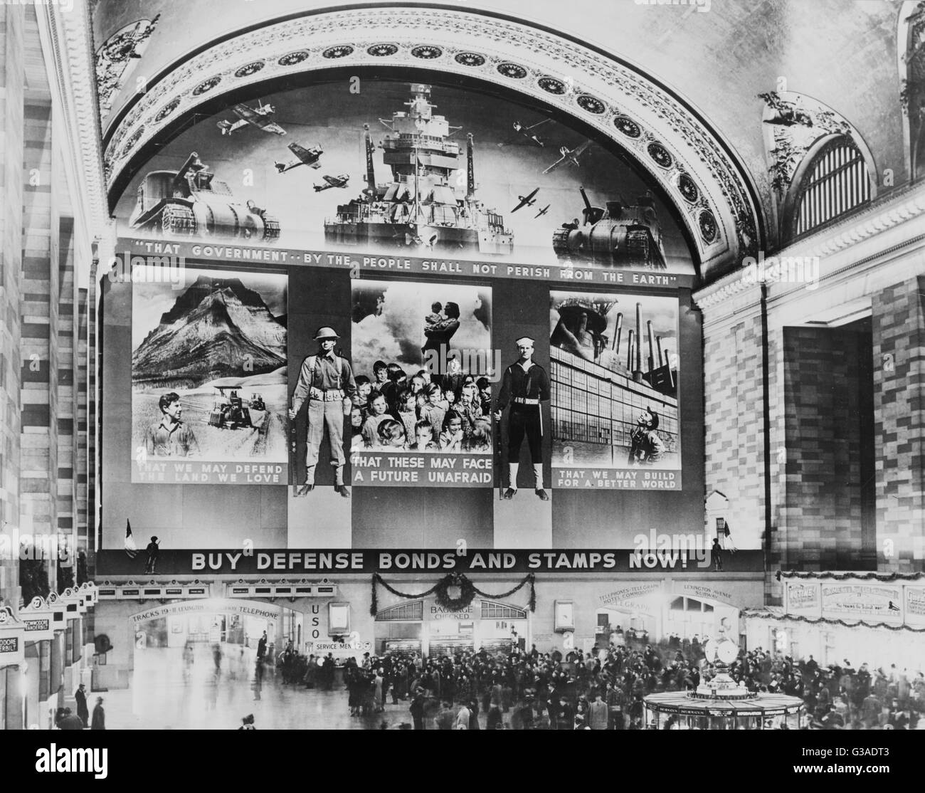 New York, New York. Foto murale per promuovere le vendite di defe Foto Stock