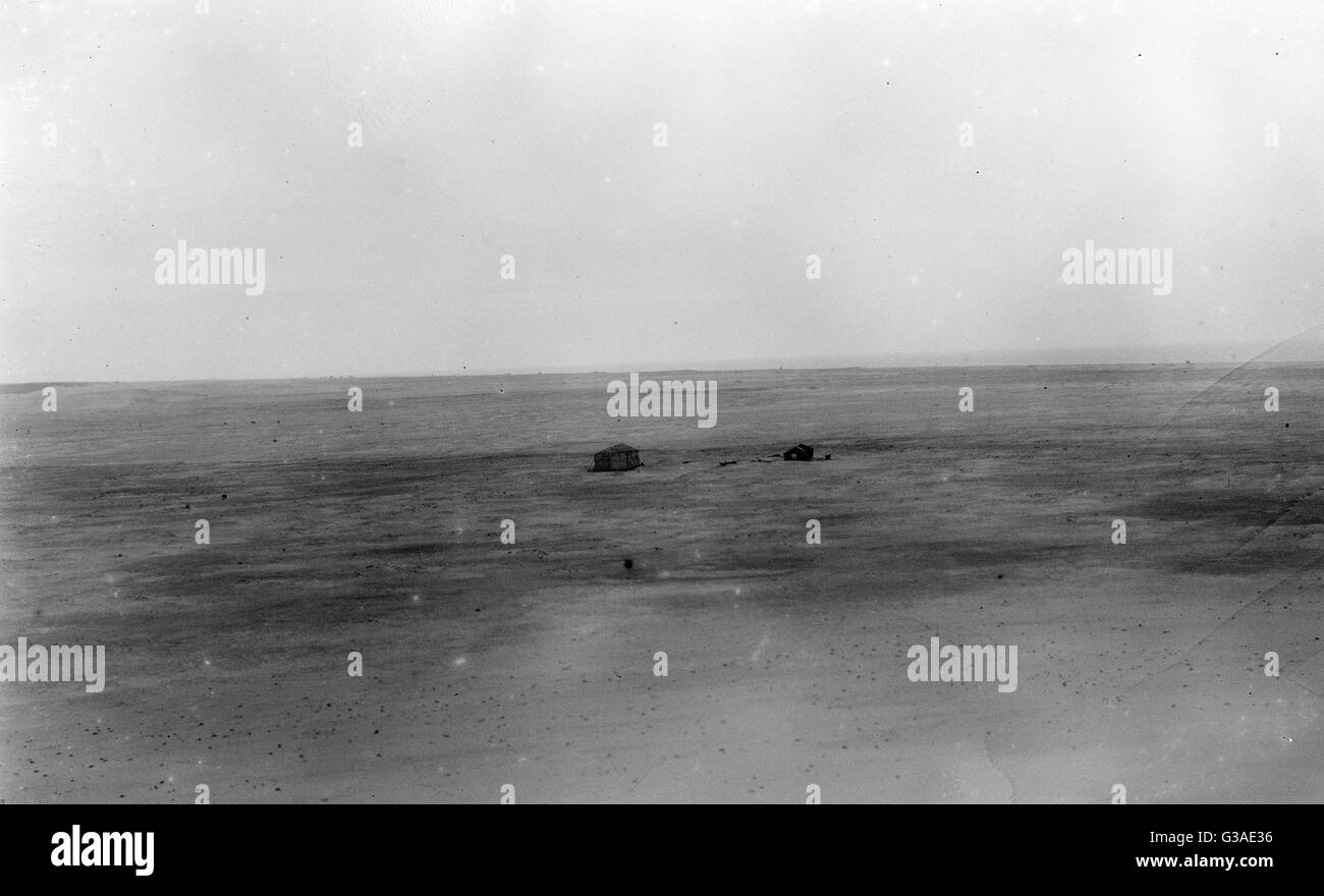 Vista a lungo raggio del campo dei fratelli Wright e di Kitty Hawk Foto Stock