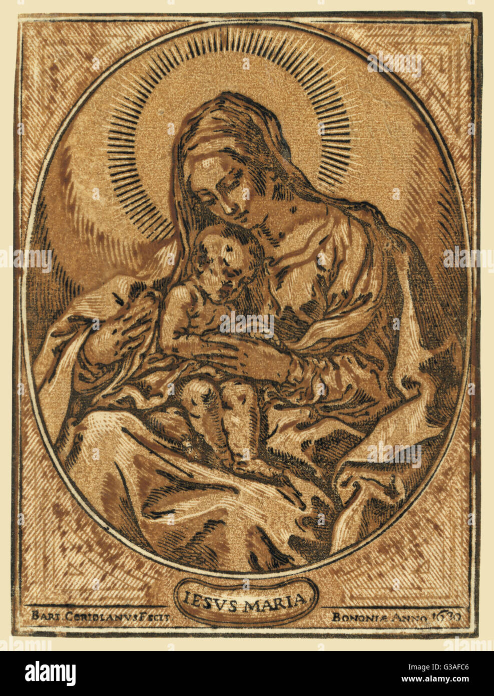 La Vergine e il bambino Foto Stock