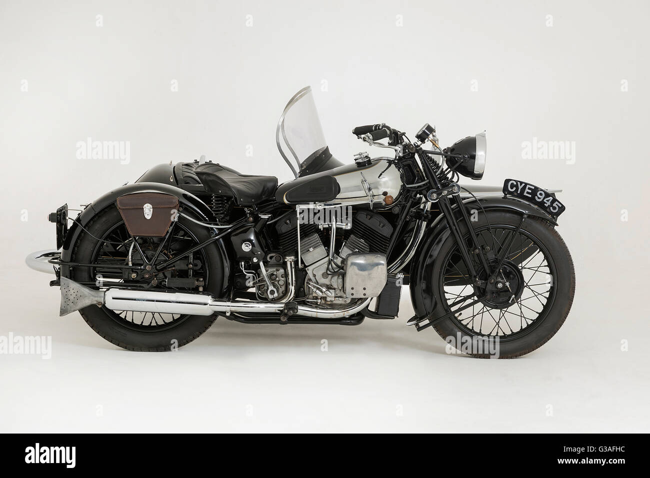 1936 Brough Superior 11-50 speciale combinazione Foto Stock