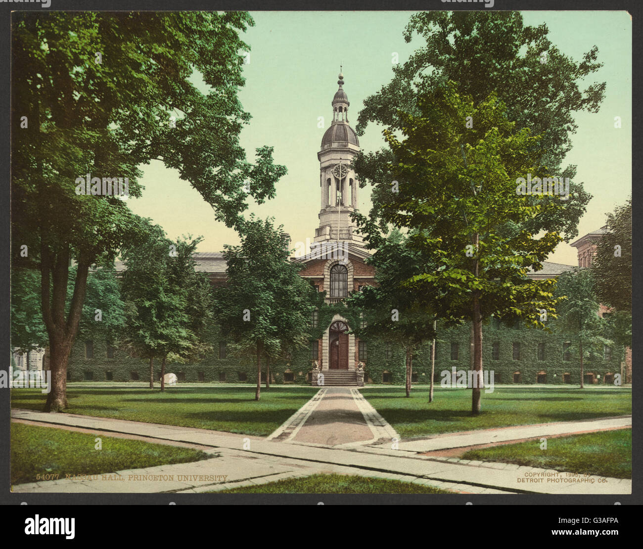 Nassau Hall, Princeton University. Data c1903. Foto Stock