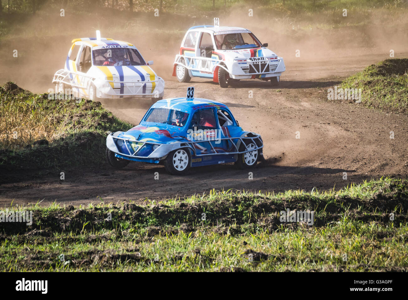 Verona, Italia - 8 Novembre 2015: dimostrazione gratuita di "tock auto cross' organizzato da appassionati di portare il pubblico al Foto Stock