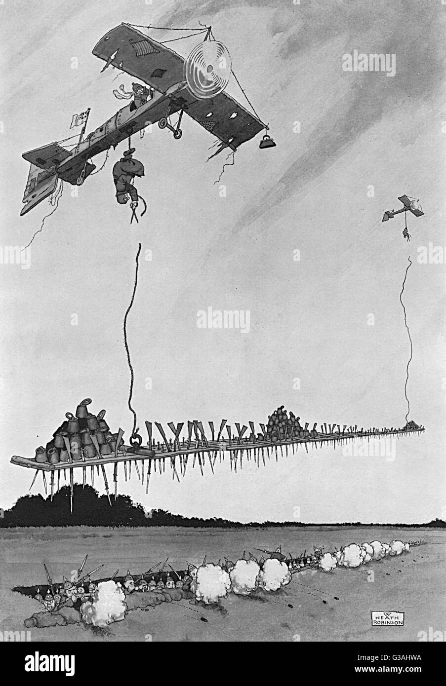 Il pressore di trincea di Heath Robinson Foto Stock