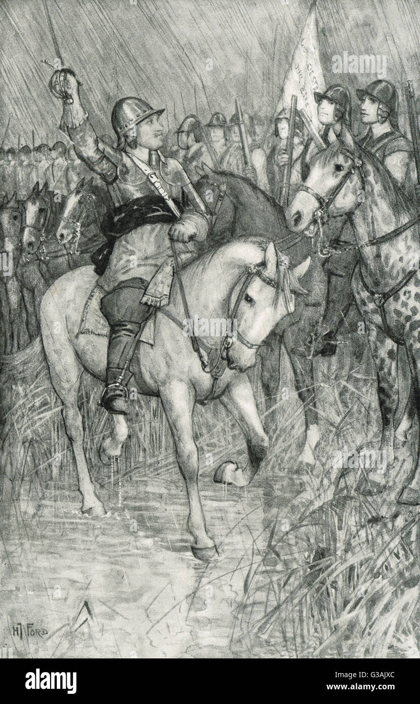 La guerra civile inglese Cromwell & la sua Ironsides Foto Stock