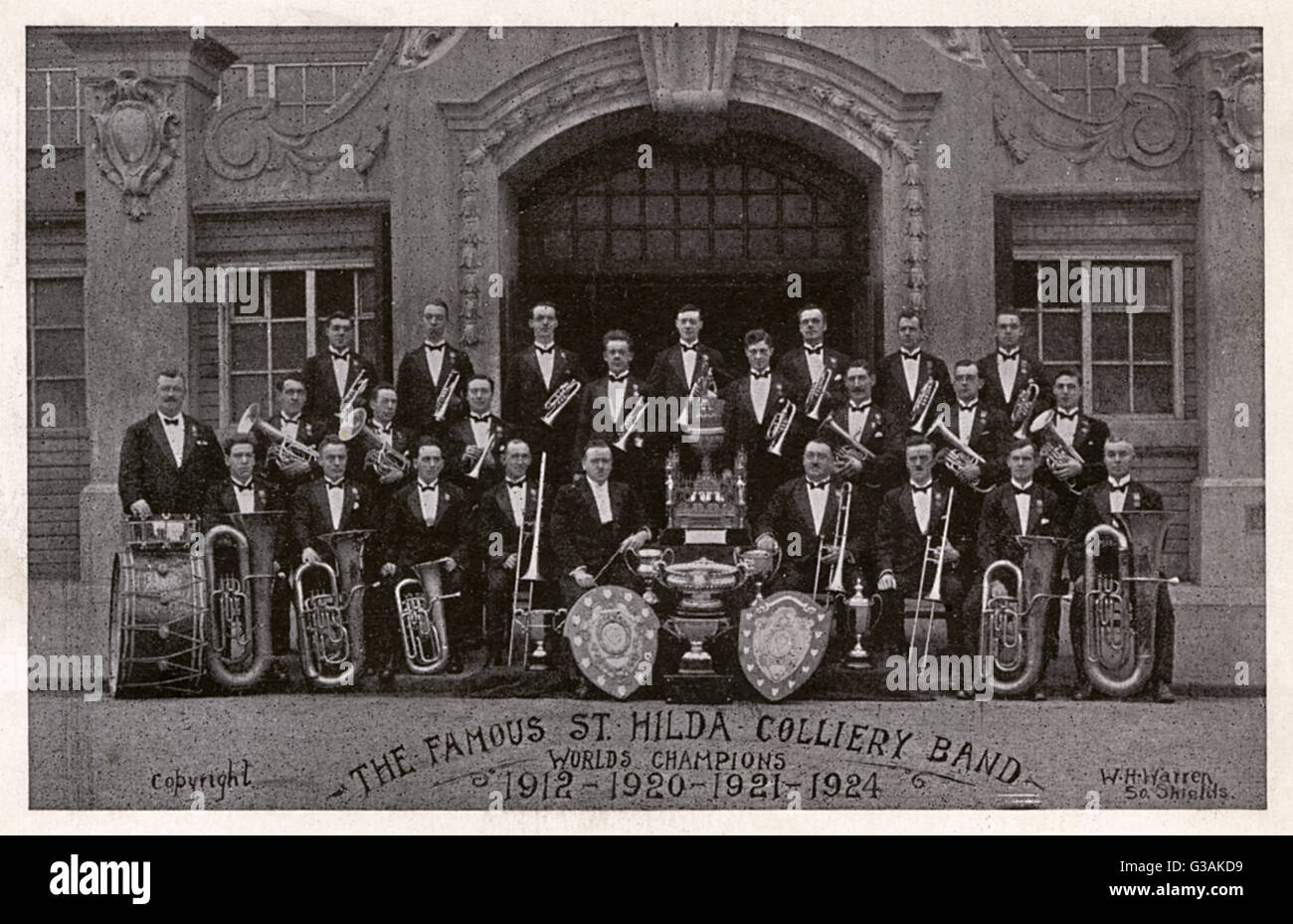 La famosa St Hilda Colliery Band Foto Stock