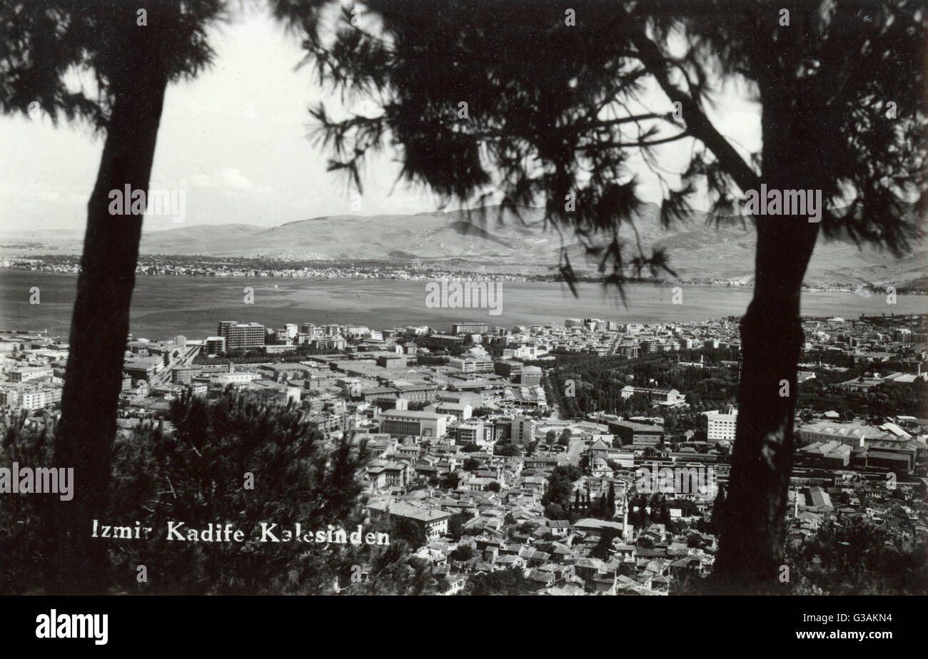 Smirne, Turchia - Vista dal Kadife Kalesinden Foto Stock