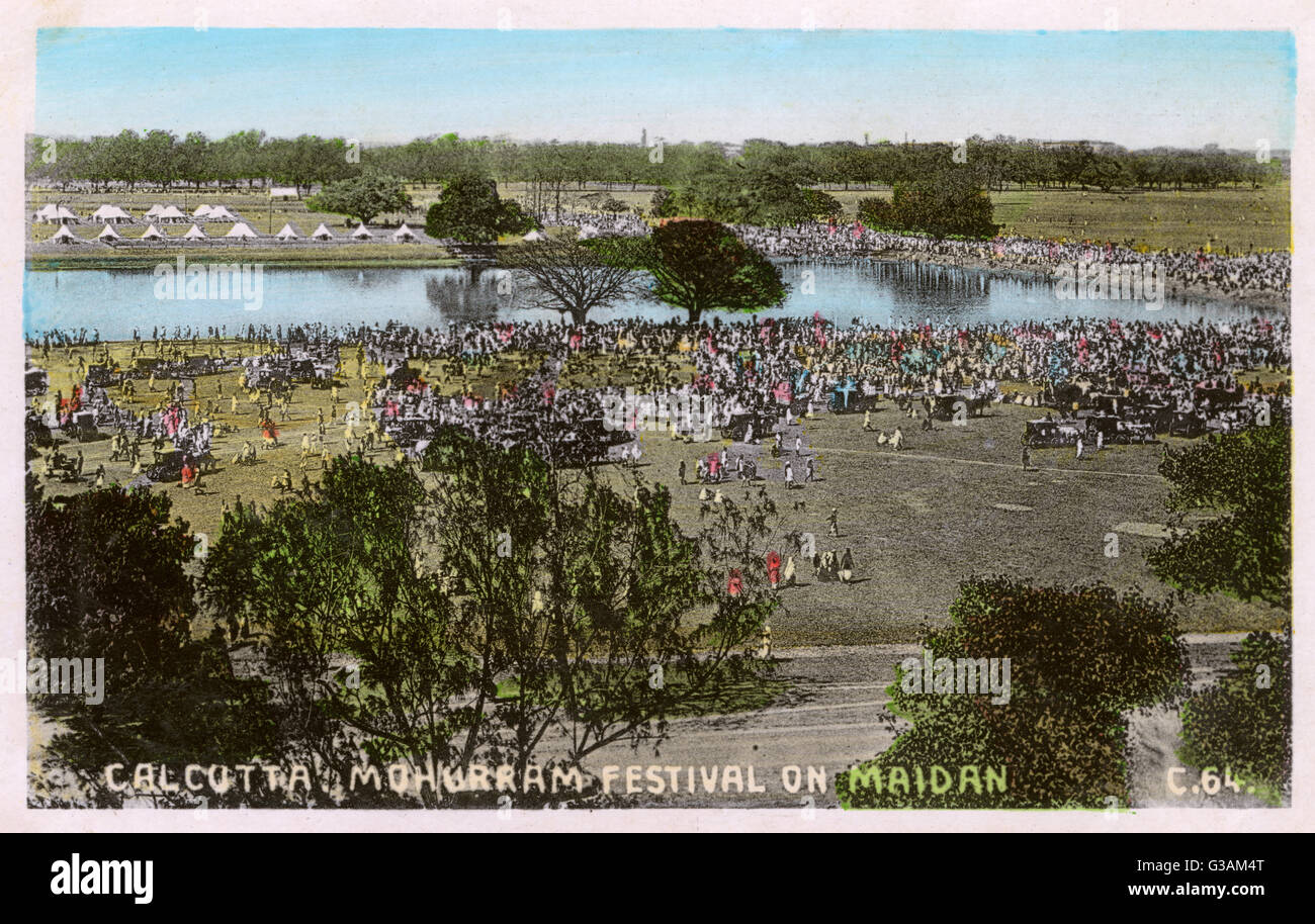 Kolkata, Bengala Occidentale, India - Muharram Festival su Maidan Foto Stock