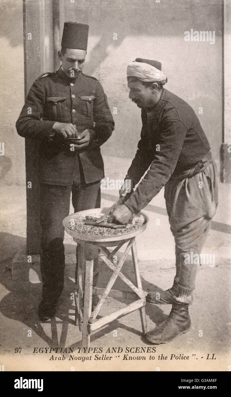Arab Nougat Venditore - Cairo, Egitto Foto Stock