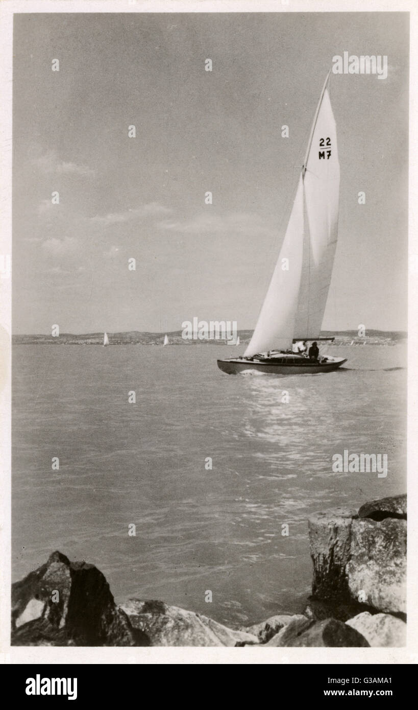 Ungheria - Siofok - vela sul lago Balaton Foto Stock