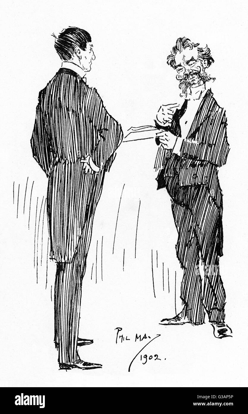 Phil May riceve una richiesta di caricatura - debitamente concessa! Foto Stock