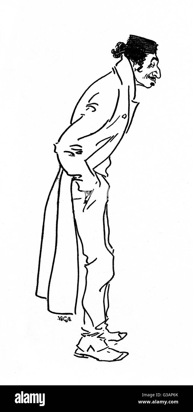 Disegno di studio di un uomo ebreo di Phil May Foto Stock