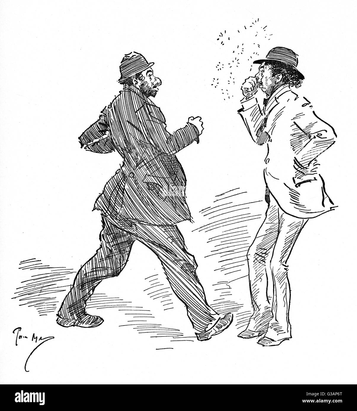 Vedere i diamanti dopo un pugno sul hooter Foto Stock