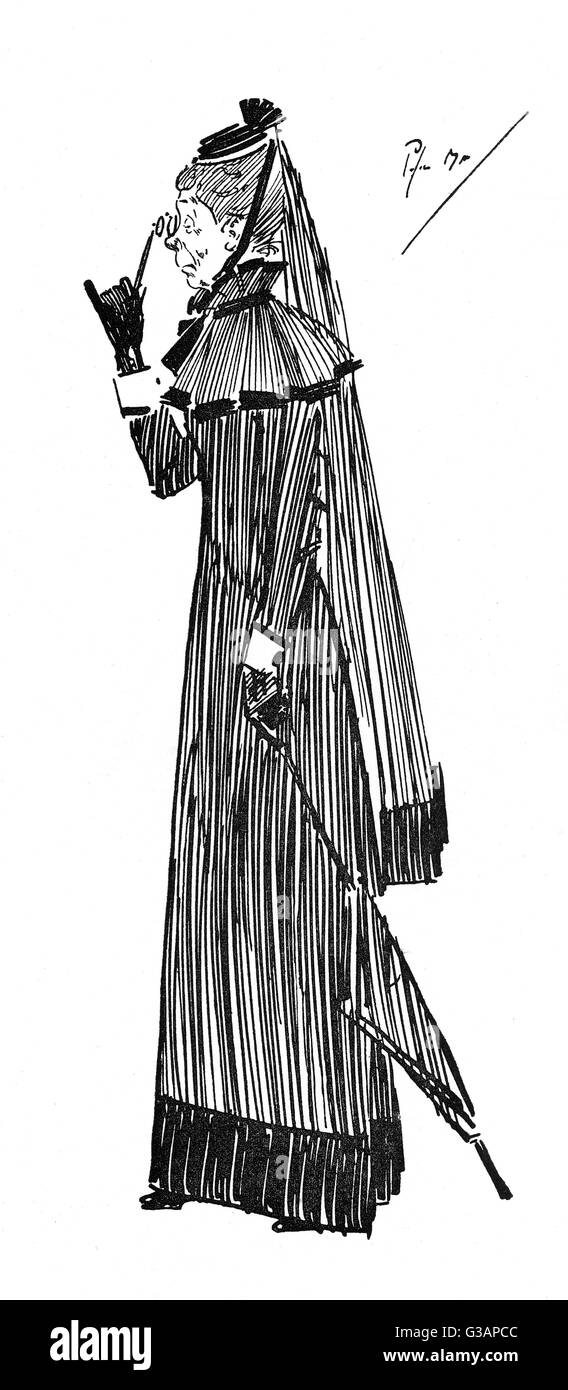 Souvenir di Scarborough - vedova anziana Foto Stock