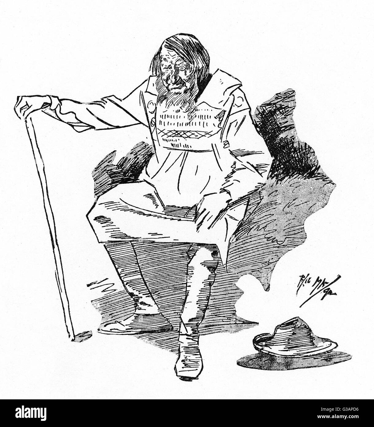 Un vecchio uomo, Cambridge Foto Stock