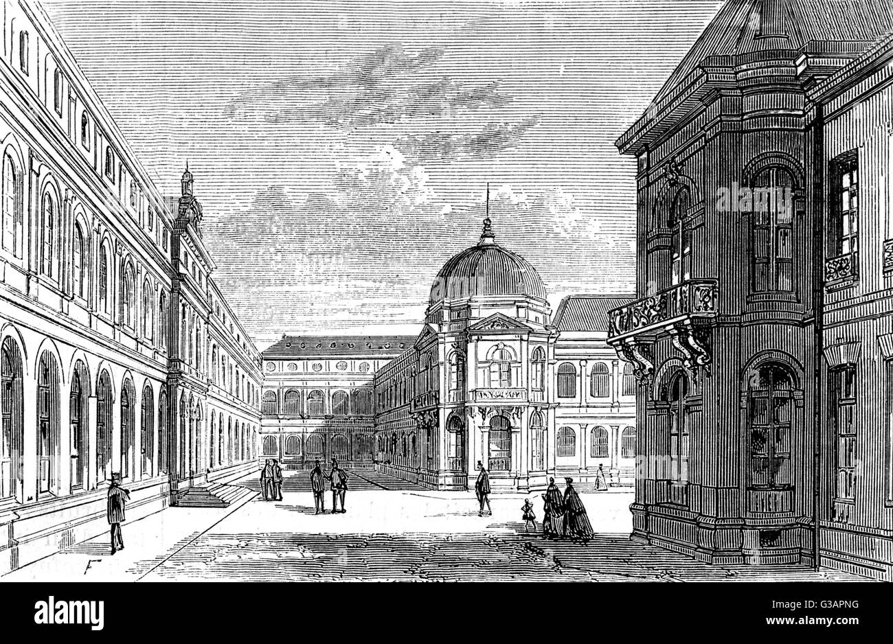 Parigi, Francia - Palais des Archives. Data: 1867 Foto Stock
