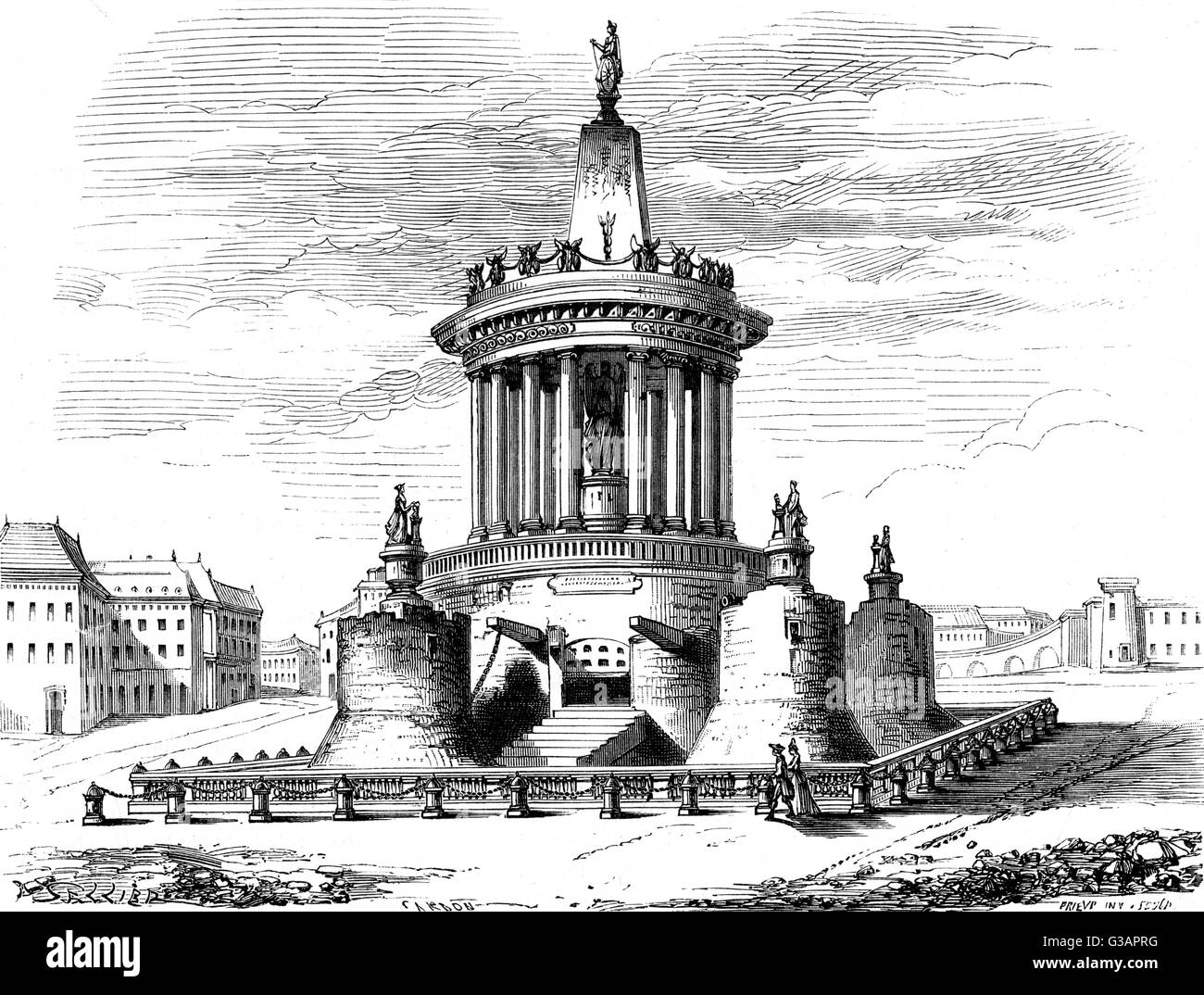 Parigi, Francia - Bastiglia, monumento proposto da Prieur. Foto Stock