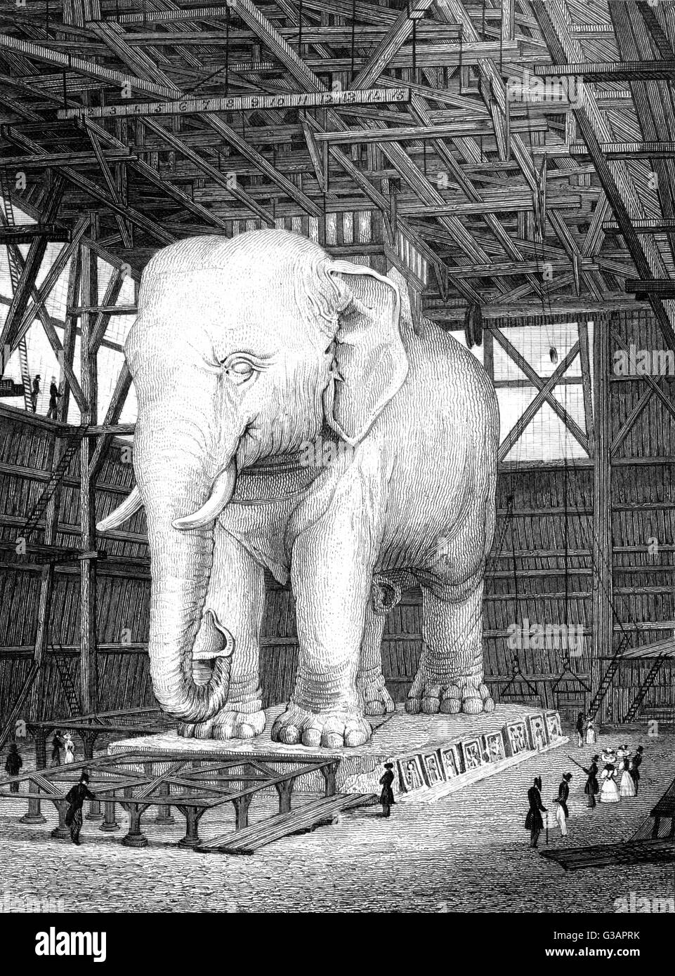 Parigi, Francia - MODELE Elephant pour la Place de la Bastille Foto Stock