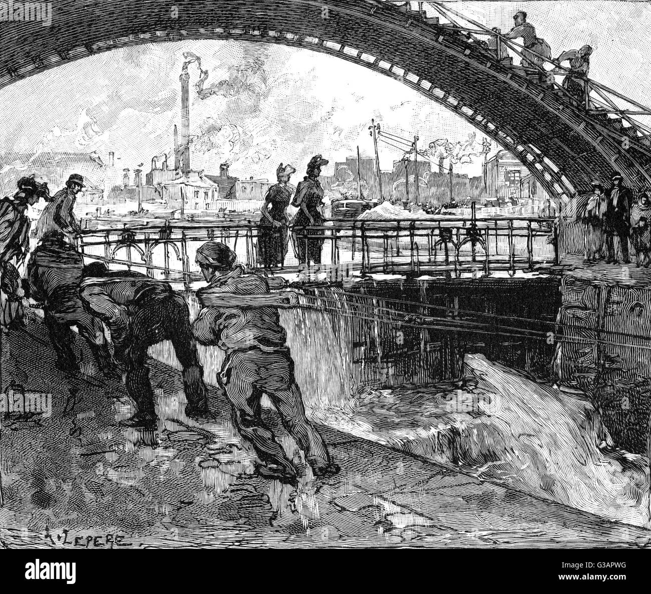 Parigi, Francia - Canal Saint-Martin Foto Stock