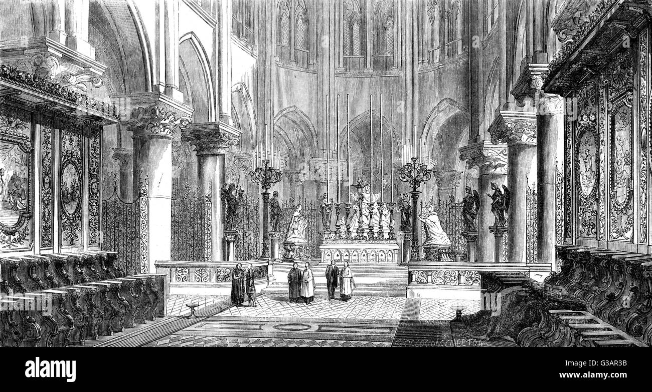 Parigi, Francia - Notre Dame. Data: 1863 Foto Stock