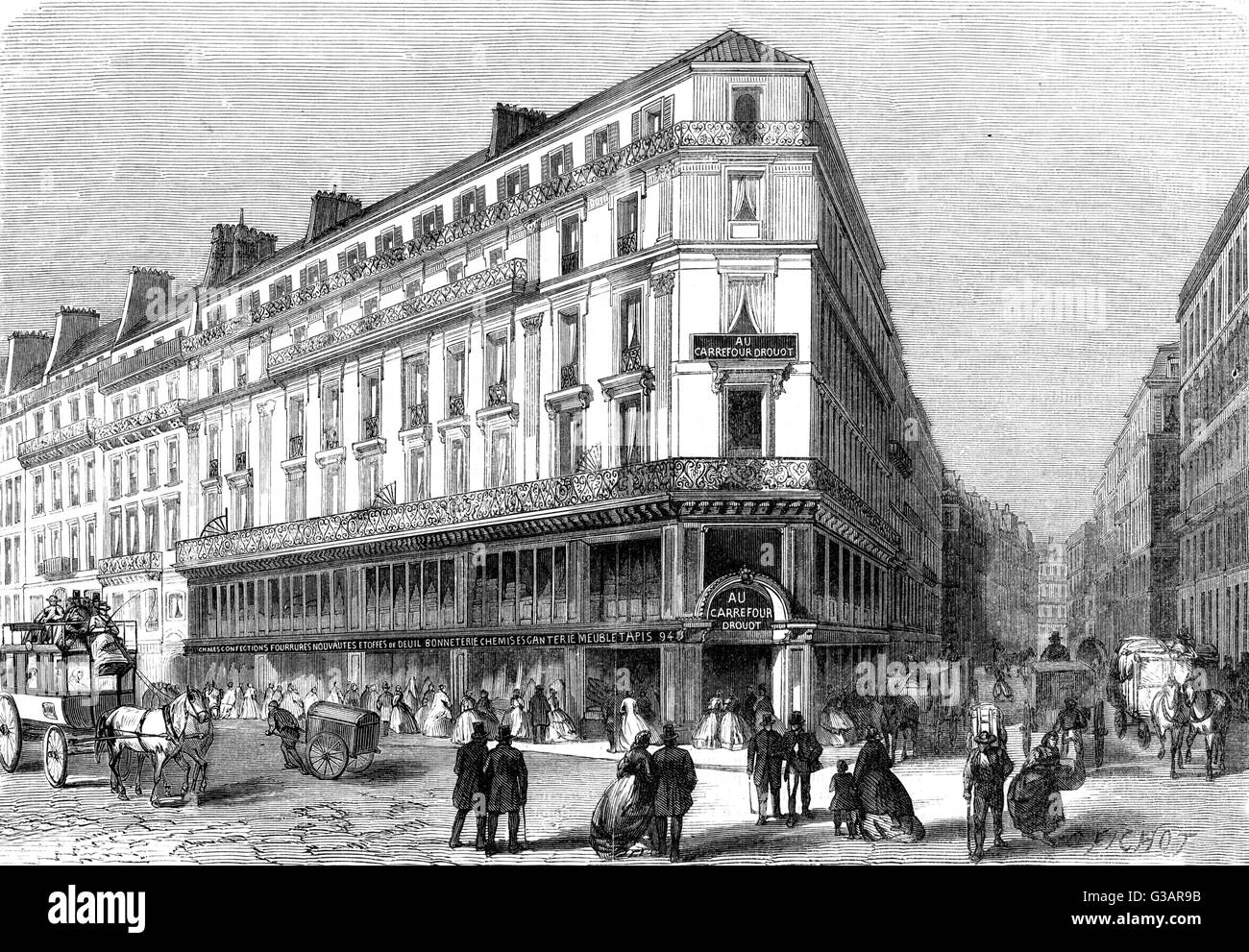 Parigi, Francia - Rue Drouot. Foto Stock
