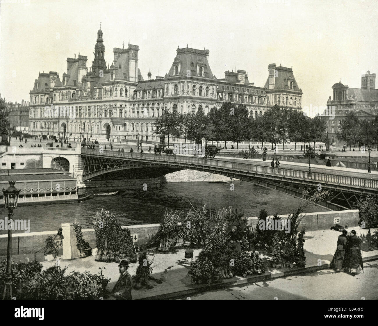 Parigi, Francia - Hotel de Ville. Foto Stock